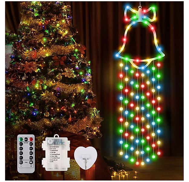 QUBEBU LED-Lichtervorhang LED-Lichterkette Fenster Beleuchtung Weihnachtsde günstig online kaufen