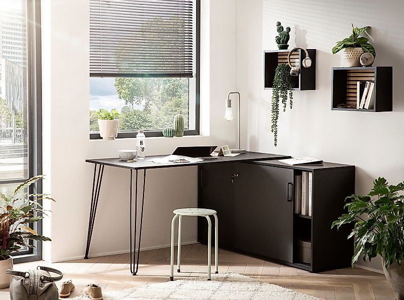 welltime Eckschreibtisch Ekko, Breite 130 cm, günstig online kaufen