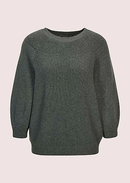 MADELEINE Longpullover "Strickpullover Zeitloser Baumwollpullover mit Perlf günstig online kaufen