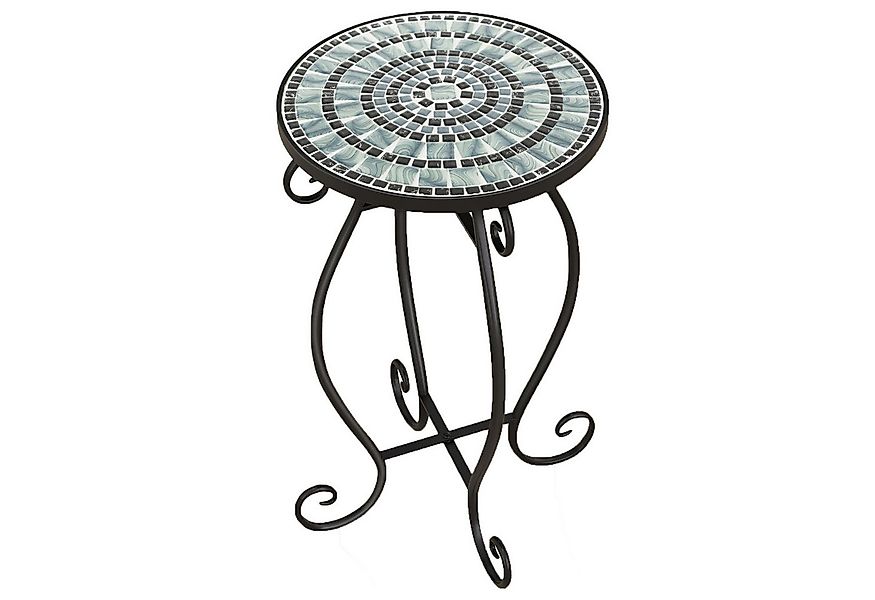 KOMFOTTEU Gartentisch Mosaik Beistelltisch, mit Metallgestell, Ø30cm günstig online kaufen