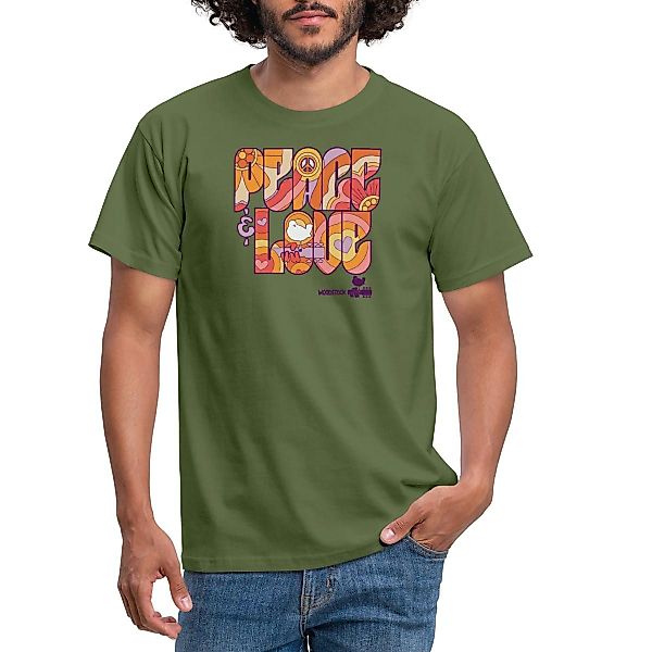 Spreadshirt T-Shirt Woodstock Peace Love Hippie günstig online kaufen