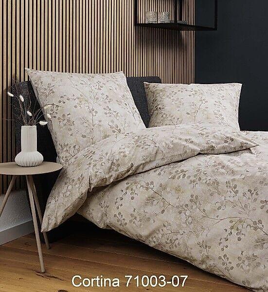 Janine Janine Soft-Cotton Bettwäsche CORTINA 71003 natur silber Größe:  155 günstig online kaufen