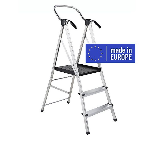 Medosan Vielzweckleiter Sicherheitsleiter mit Fallschutz, mit großer Plattf günstig online kaufen
