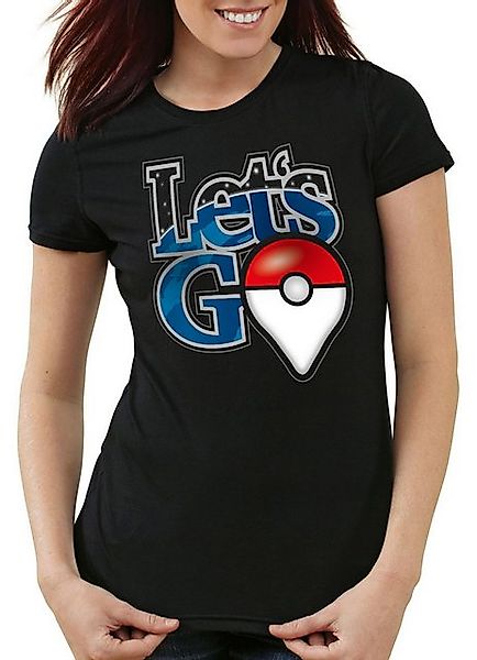 style3 T-Shirt Let's Go Pokéball monster spiel online pokemon günstig online kaufen