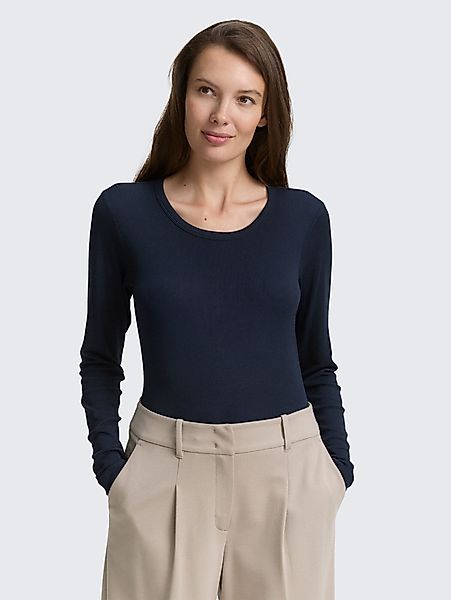 TOM TAILOR Langarmshirt T-Shirt Basic Slim günstig online kaufen