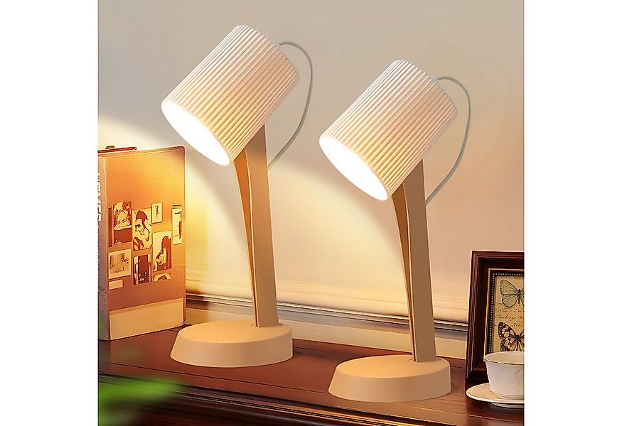 ZMH Tischleuchte Modern Nachttischlampe mit Kabel Wohnzimmer mit Kippschalt günstig online kaufen