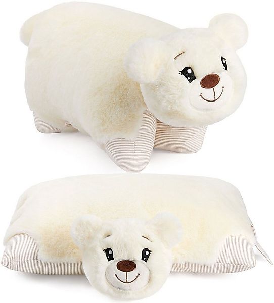 BRUBAKER Kuscheltier Kissen Bär - 2 in 1 Teddybär und Kuschelkissen - 40 x günstig online kaufen