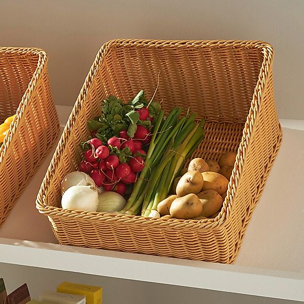 Dekoleidenschaft Regalkorb Auslagekorb aus Polyrattan, Schrankkorb, günstig online kaufen