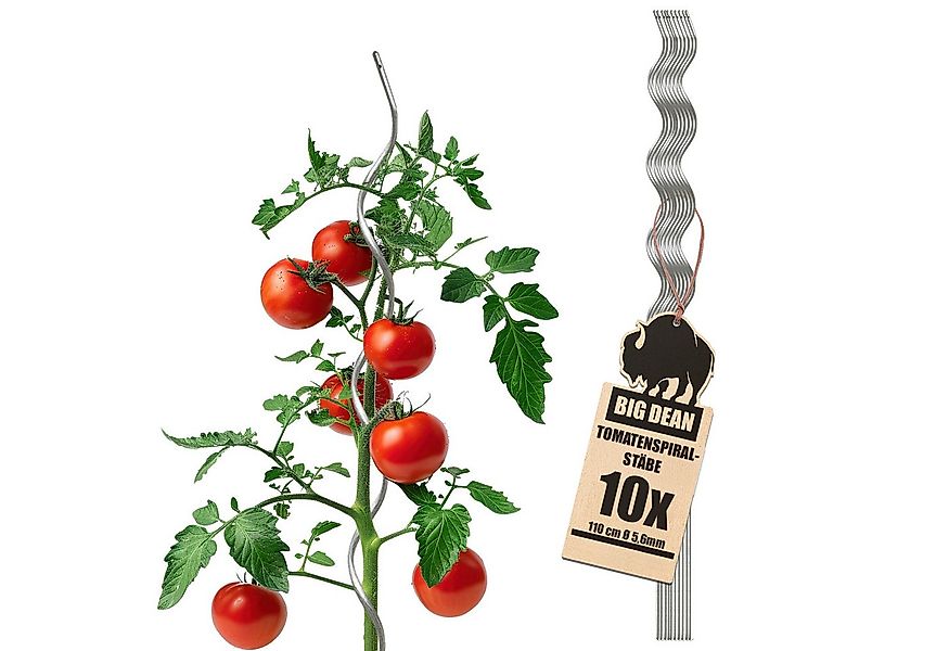 BigDean Rankgitter Tomatenspiralstäbe 110cm verzinkt Rankstab Ranke Pflanzs günstig online kaufen