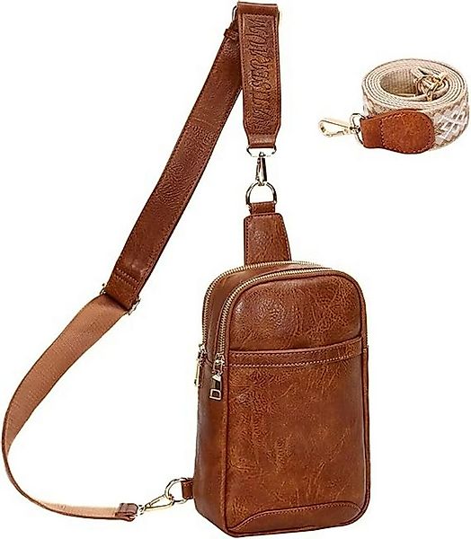 M-Diamant Umhängetasche Kompakte Crossbody Brusttasche mit Wechselgurt Leic günstig online kaufen