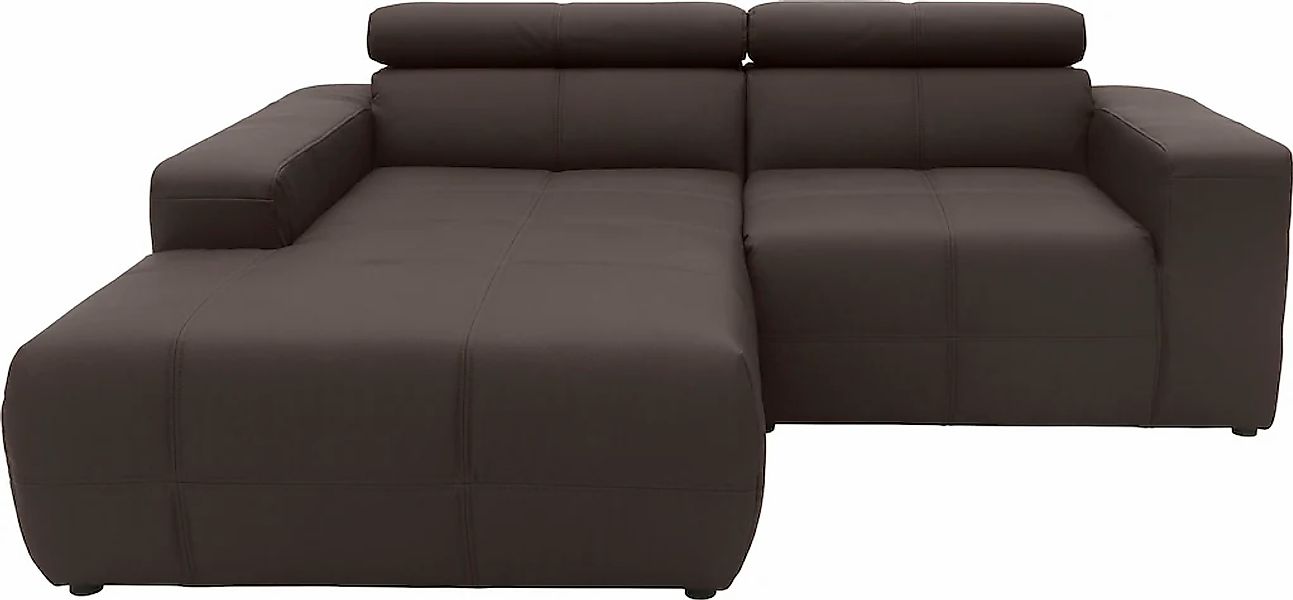 DOMO collection Ecksofa "Brandon, inkl. Kopfteilverstellung, B/T/H: 214/100 günstig online kaufen