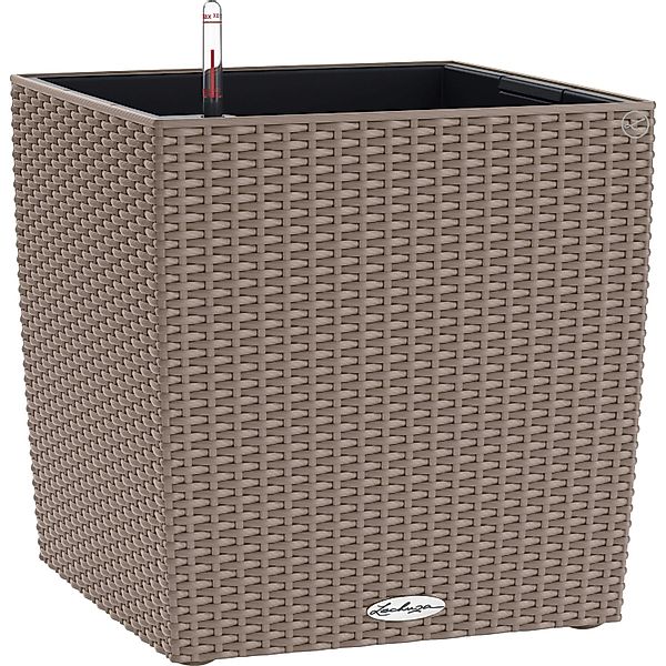 Lechuza Pflanzgefäß Cube Cottage 40 cm x 40 cm x 40 cm Sandbraun günstig online kaufen
