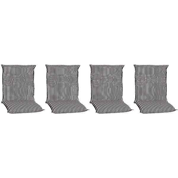Beo Sitzauflage Niedriglehner Tupelo 4er Set Schwarz-Weiß günstig online kaufen