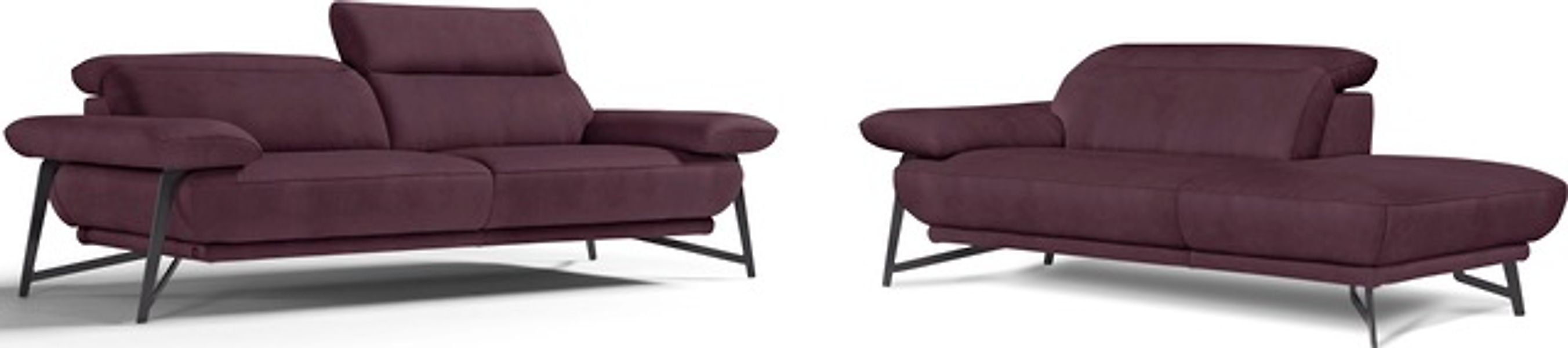 Egoitaliano Sofa »Anais, Design mit hohem Sitzkomfort, Fußfarbe schattengra günstig online kaufen