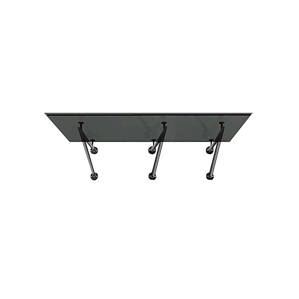 Glaszentrum Hagen V 200x90 cm Glasvordach inkl. Halter Ral7016 Grauglas günstig online kaufen
