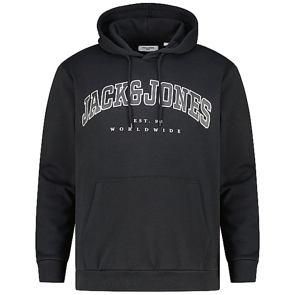 Jack&Jones Hoodie mit Label-Print Farbe schwarz Größe: 3XL günstig online kaufen