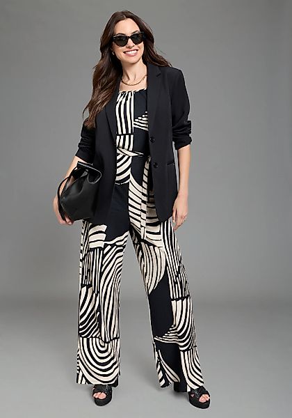 Laura Scott Jumpsuit abstrakt Gemustert, ohne Ärmel, aus Polyester und Elas günstig online kaufen