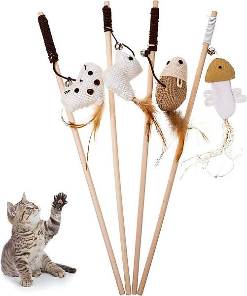 Beaface Tier-Beschäftigungsspielzeug 4 Stück Katzenspielzeug Katze Spielzeu günstig online kaufen