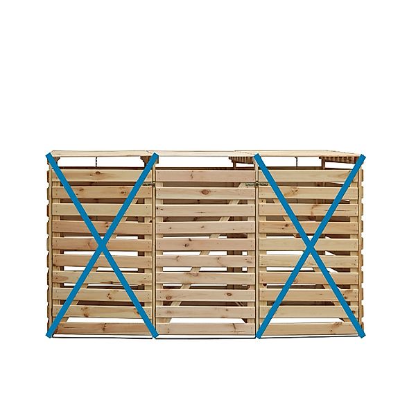 Erweiterung Mülltonnenbox Vario V Natur günstig online kaufen