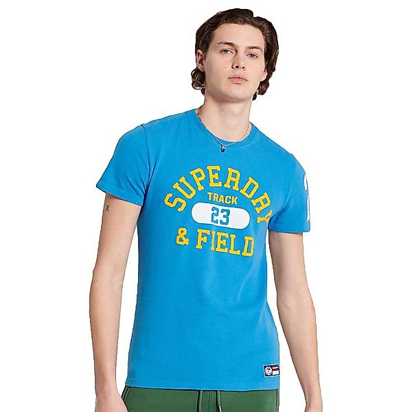 Superdry Track&field Graphic 220 Kurzärmeliges T-shirt S Neptune Blue günstig online kaufen