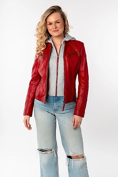 Gipsy Lederjacke "NOLA", mit Kapuze, Two-in-One Style - mit abnehmbarer Jer günstig online kaufen