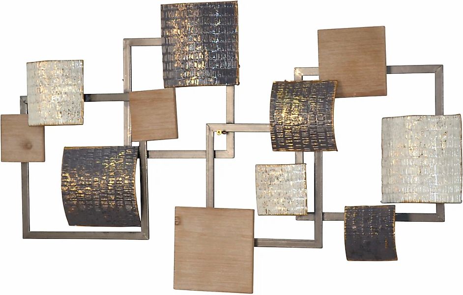 pajoma Wanddekoobjekt "Wanddekoration" Meterial-Mix Metall und Holz, geomet günstig online kaufen