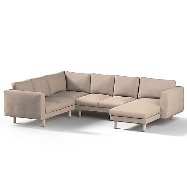 Bezug für Norsborg 5-Sitzer Ecksofa mit Recamiere, beige-grau, Norsborg Bez günstig online kaufen
