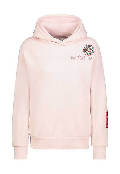 Eight2Nine Kapuzenpullover Damen Hoodie mit auffälligem Pigmentprint Sweate günstig online kaufen