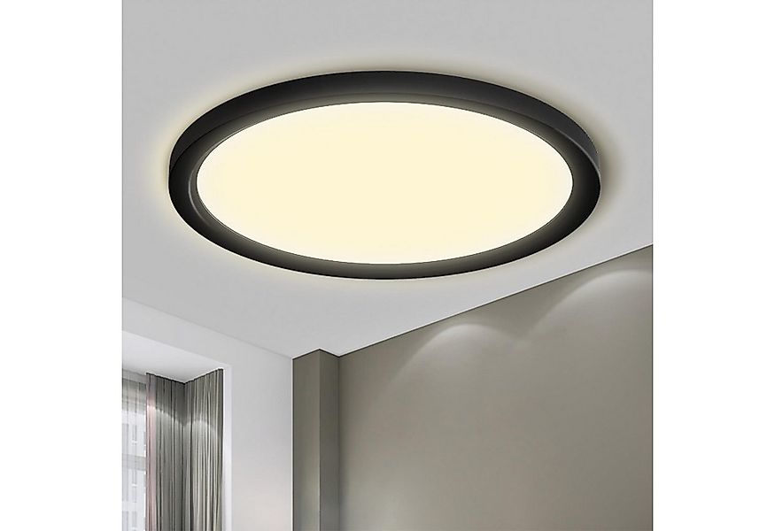 LQWELL LED Deckenleuchte Rund Flach LED Deckenlampe 2 Stück, 18W,1600LM, LE günstig online kaufen