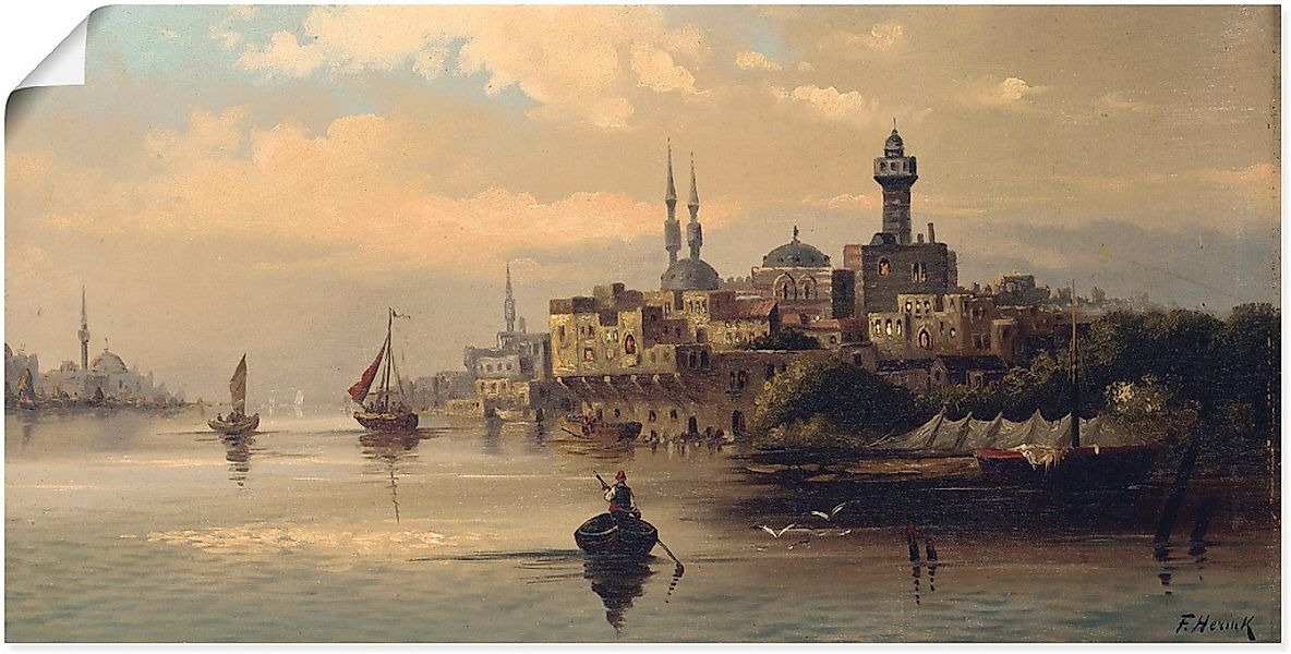 Artland Wandbild "Kauffahrtsschiffe auf Bosporus, Istanbul", Gewässer, (1 S günstig online kaufen