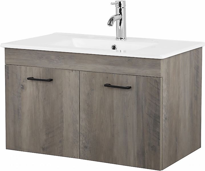 welltime Waschtisch "Florenz, Breite 60cm, 2 Tür, 2 Fächer, MDF-Front" Komp günstig online kaufen