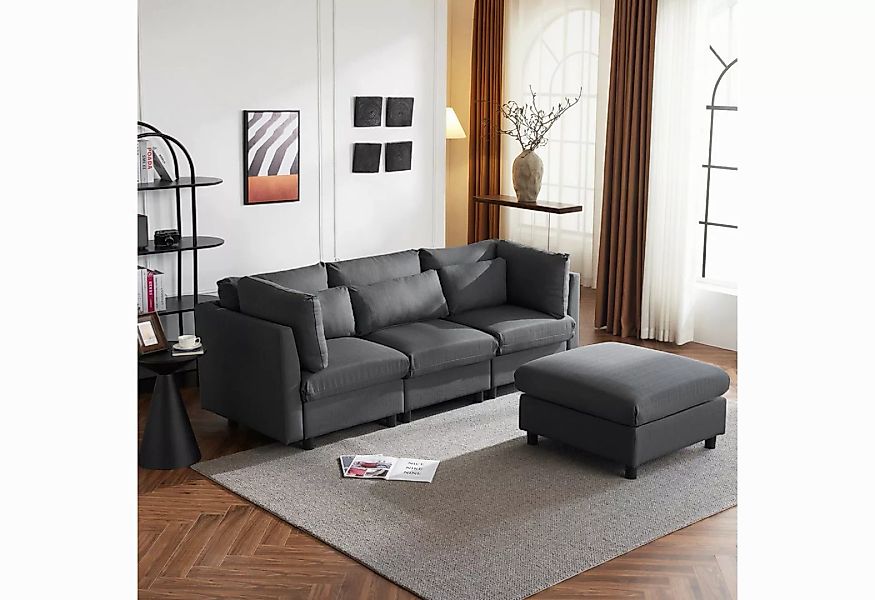 MODFU Sofa Polstermöbel, Sofa, Dreisitzer-Sofa, Wohnzimmersofa, Ecksofa mit günstig online kaufen