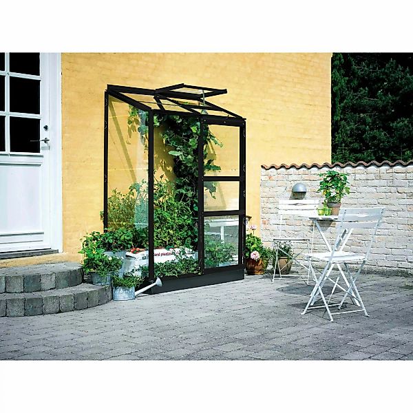 Halls Gewächshaus Altan 2 Schwarz 0,9 m² günstig online kaufen