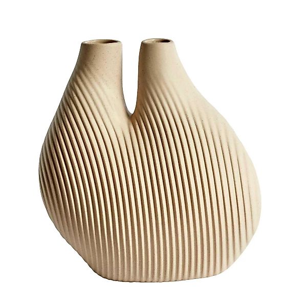 Vase W&S - Chamber keramik beige weiß / Porzellan - Hay - Beige günstig online kaufen