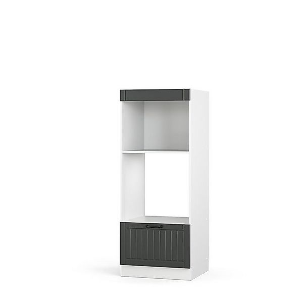Vicco Mikrowellenumbauschrank Fame-Line, Anthrazit/Weiß, 60 cm günstig online kaufen