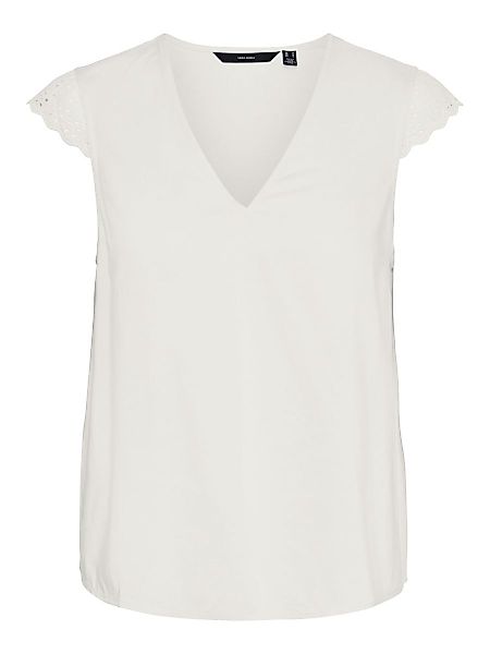 VERO MODA Spitzen- Bluse Ohne Ärmel Damen White günstig online kaufen