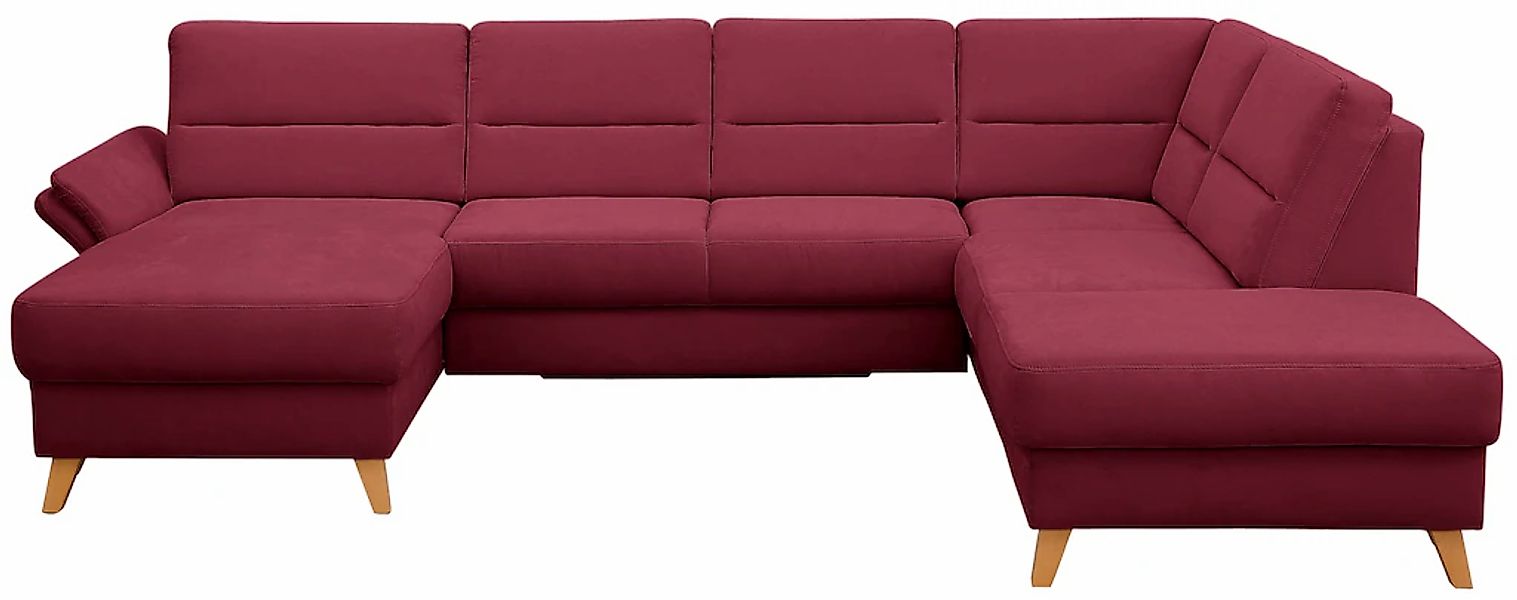 Home affaire Wohnlandschaft "Westerland U-Form" Federkern, wahlweise Bettfu günstig online kaufen