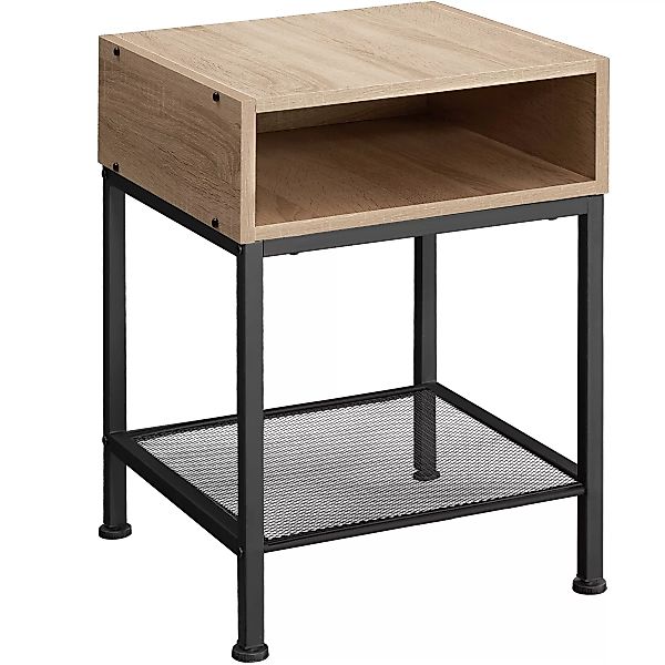 Nachttisch Harlow 40,5x40,5x59cm - Industrial Holz hell, Eiche Sonoma günstig online kaufen