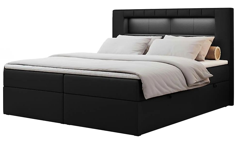 Boxbett mit Bettkasten Gold 5 ¦ schwarz ¦ Maße (cm): B: 140 H: 103 Betten > günstig online kaufen