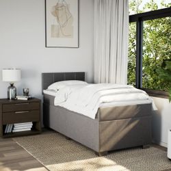vidaXL Bett Boxspringbett mit Matratze Taupe günstig online kaufen