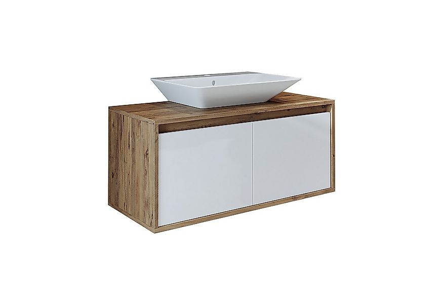 Roomart Badmöbel-Set ATLANTIC 100 cm, 5 Farben, opt. Keramik-Aufsatzbecken, günstig online kaufen