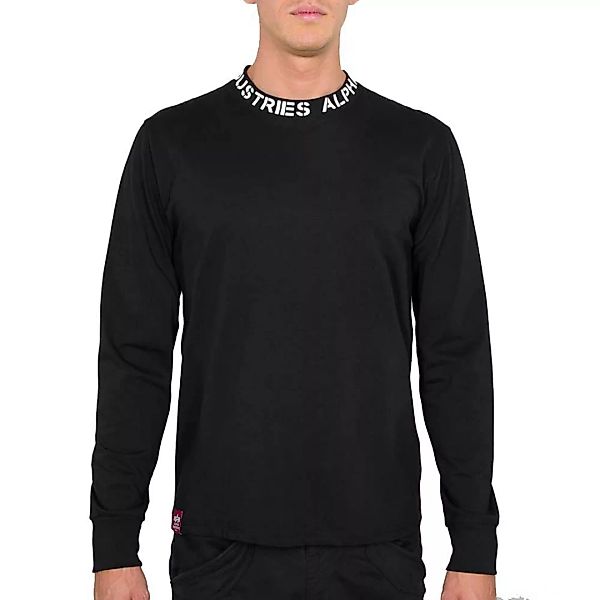 Alpha Industries Neck Print Langarm-t-shirt 3XL Black günstig online kaufen