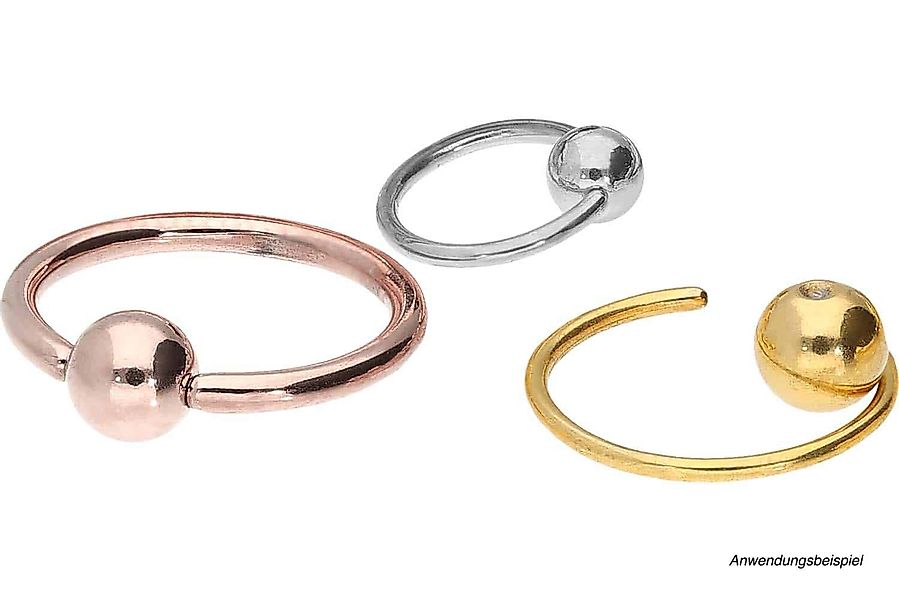 PIERCINGLINE Piercing-Set Chirurgenstahl Klemmkugel (Klemm-Aufsätze / günstig online kaufen