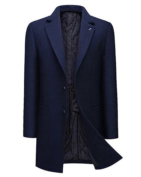 Allthemen Wollmantel Slim Fit Wintermantel Mittellang Wollmantel mit Revers günstig online kaufen
