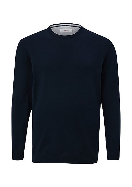 s.Oliver Men Big Sizes Strickpullover mit Logostickerei - Große Größen günstig online kaufen