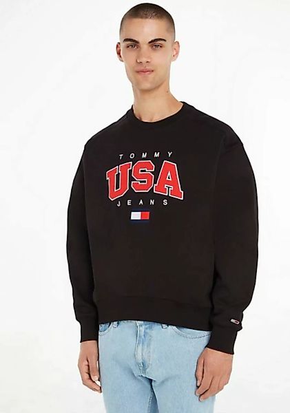 Tommy Jeans Sweatshirt TJM BOXY MODERN SPORT USA CREW mit großflächiger Log günstig online kaufen