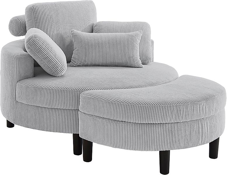 ATLANTIC home collection Loveseat »Ravi«, XXL- Sessel, inklusive Stauraumho günstig online kaufen