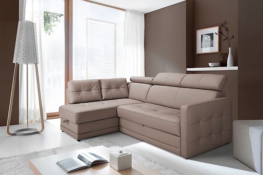 exxpo - sofa fashion Ecksofa »Arles, Federkern, zeitlos, Breite 225cm, L-Fo günstig online kaufen