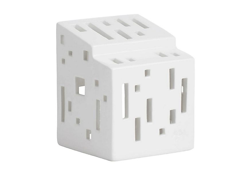 Kähler Teelichthalter Kähler Urbania Lichthaus Functio H9 Keramik Weiß günstig online kaufen