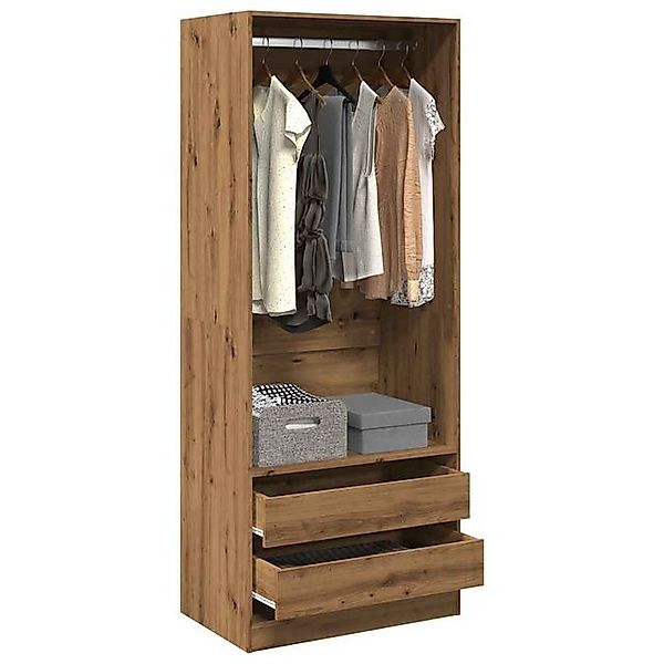 vidaXL Schrankmodule Kleiderschrank Artisan-Eiche 80x50x200 cm Holzwerkstof günstig online kaufen